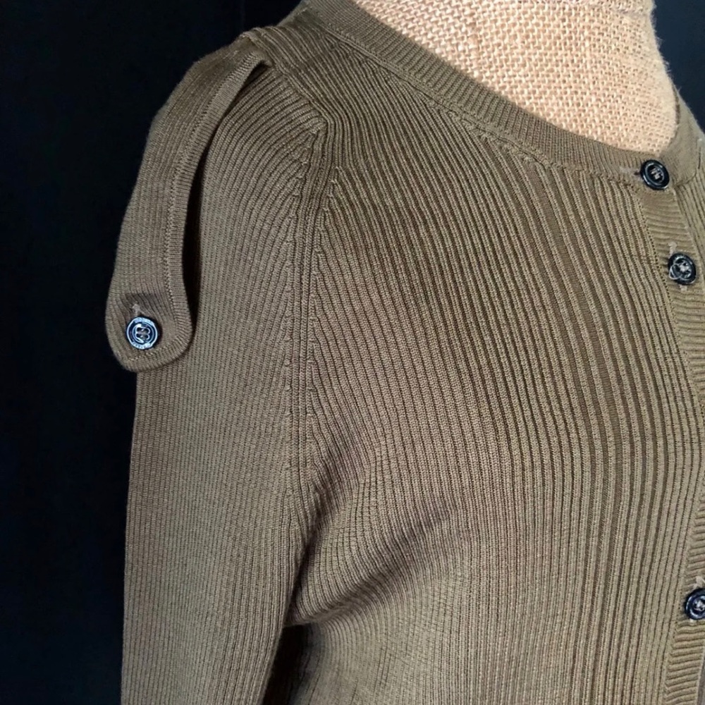 BURBERRY 100% SILK HENLEY BLOUSE $490